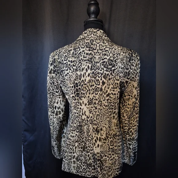 Vintage Leopard Print Women's Blazer - Picture 2 of 5